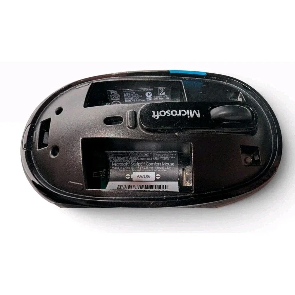 Microsoft Sculpt Comfort Mouse 1534 Wireless Bluetooth Ergonomic Black Used